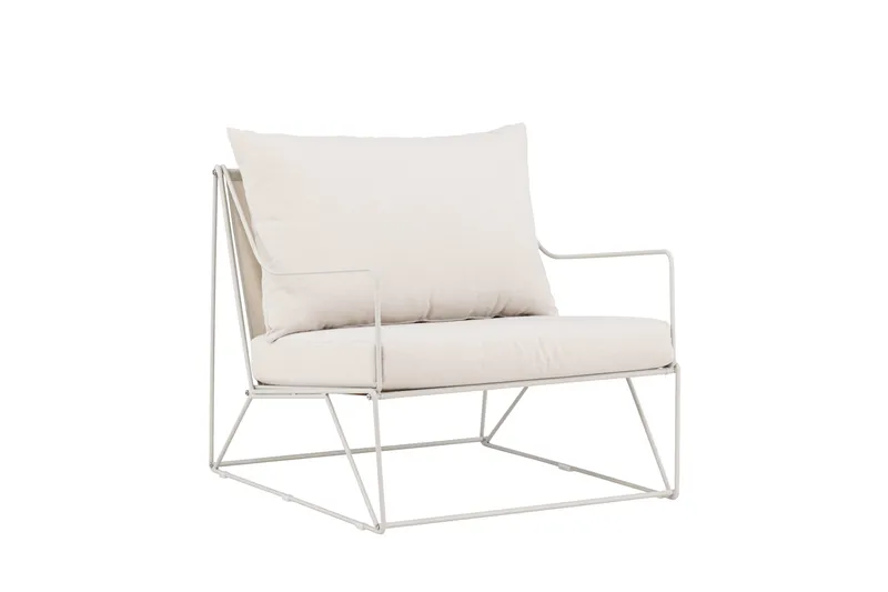 Usteryd Ulkonoja­tuoli Beige - Harmaa - Puutarhakalusteet - Puutarhatuoli - Ulkotilan nojatuolit