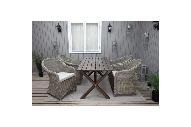 Ulkotuoli Belize - Luonnollinen - Puutarhakalusteet - Puutarhatuoli - Karmituoli ulos