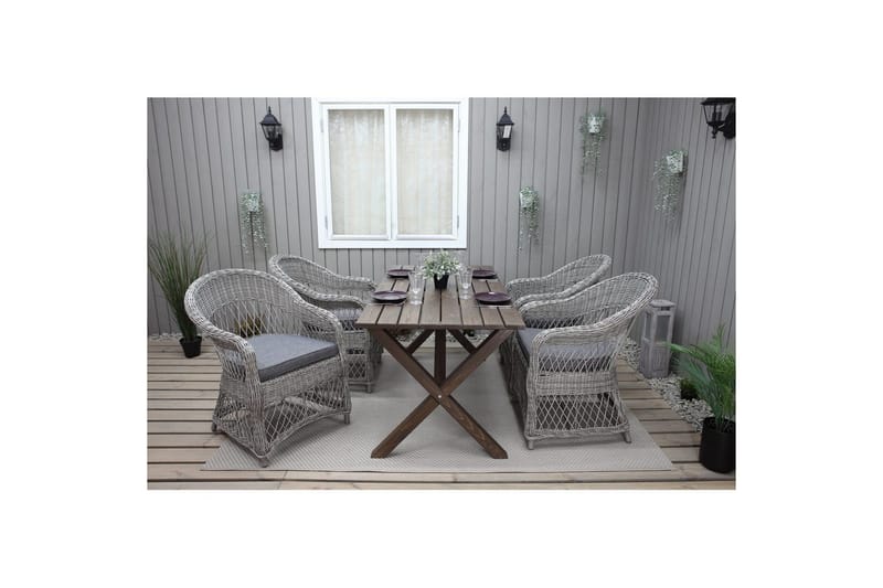 Ulkotuoli Merida - Harmaa - Puutarhakalusteet - Puutarhatuoli - Karmituoli ulos