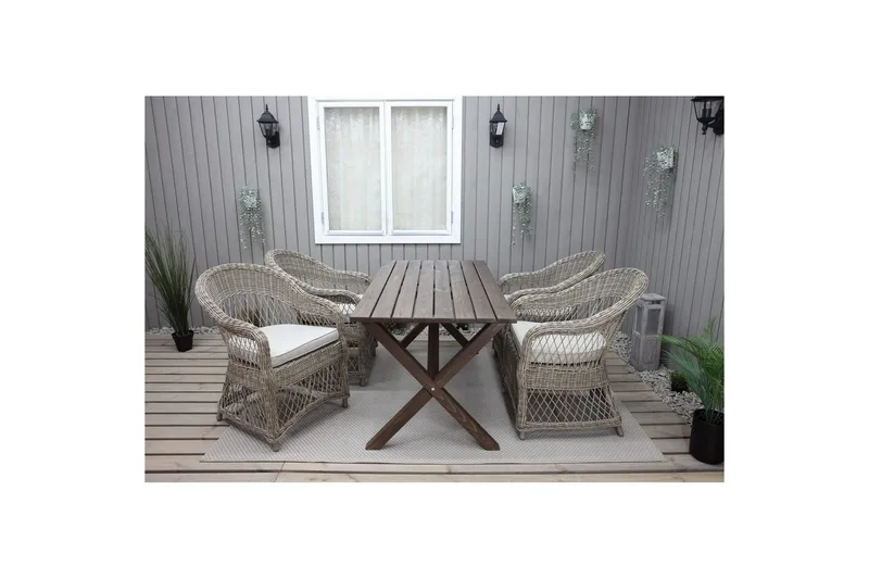 Ulkotuoli Merida - Luonnollinen - Puutarhakalusteet - Puutarhatuoli - Karmituoli ulos