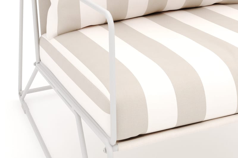 Usteryd Ulko Lounge-nojatuoli - Beige/Raidallinen - Puutarhakalusteet - Puutarhatuoli - Ulkotilan nojatuolit