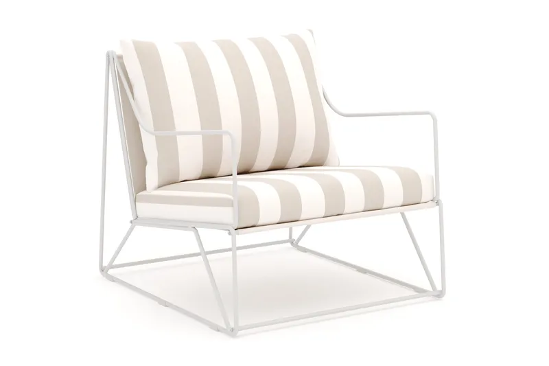 Usteryd Ulko Lounge-nojatuoli, Beige/Raidallinen