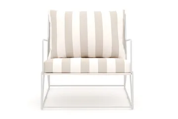 Usteryd Ulko Lounge-nojatuoli - Beige/Raidallinen - Puutarhakalusteet - Puutarhatuoli - Ulkotilan nojatuolit