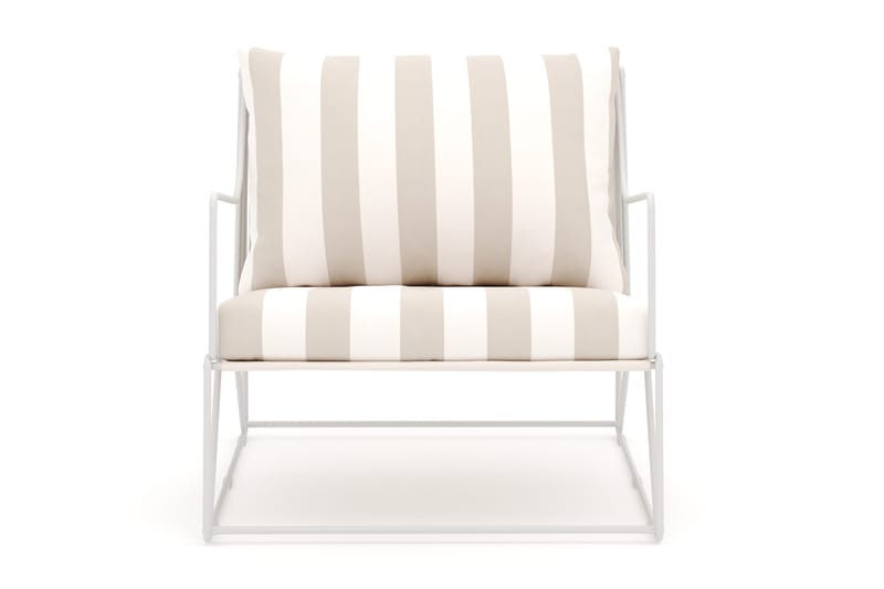 Usteryd Ulko Lounge-nojatuoli - Beige/Raidallinen - Puutarhakalusteet - Puutarhatuoli - Ulkotilan nojatuolit