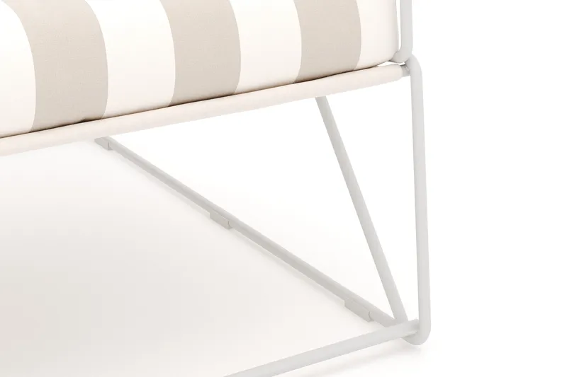 Usteryd Ulko Lounge-nojatuoli - Beige/Raidallinen - Puutarhakalusteet - Puutarhatuoli - Ulkotilan nojatuolit