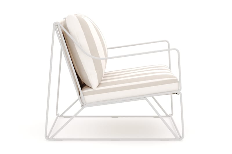 Usteryd Ulko Lounge-nojatuoli - Beige/Raidallinen - Puutarhakalusteet - Puutarhatuoli - Ulkotilan nojatuolit