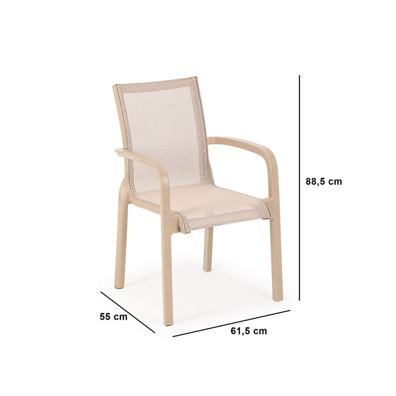 Veylis Tuoli ulkokäyttöön - Desert Beige - Puutarhakalusteet - Puutarhatuoli - Karmituoli ulos