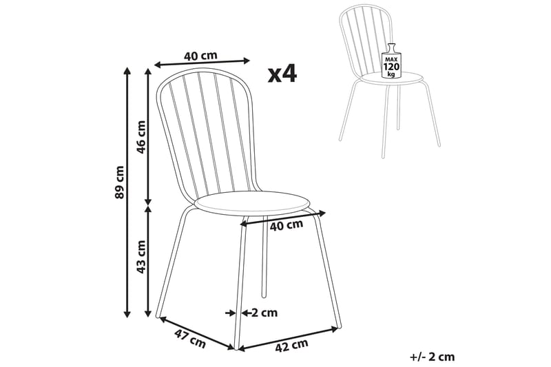 Victoriaville Ruokatuoli Ulkokäyttöön - Sininen - Puutarhakalusteet - Puutarhatuoli - Karmituoli ulos