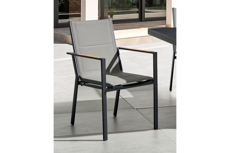 Zama Käsinojatuoli - Musta/Harmaa - Puutarhakalusteet - Puutarhatuoli - Karmituoli ulos