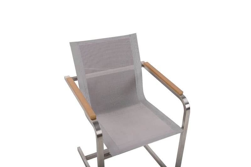 Zervo Käsinojatuoli - Beige/Hopea - Puutarhakalusteet - Puutarhatuoli - Karmituoli ulos