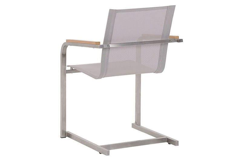 Zervo Käsinojatuoli - Beige/Hopea - Puutarhakalusteet - Puutarhatuoli - Karmituoli ulos