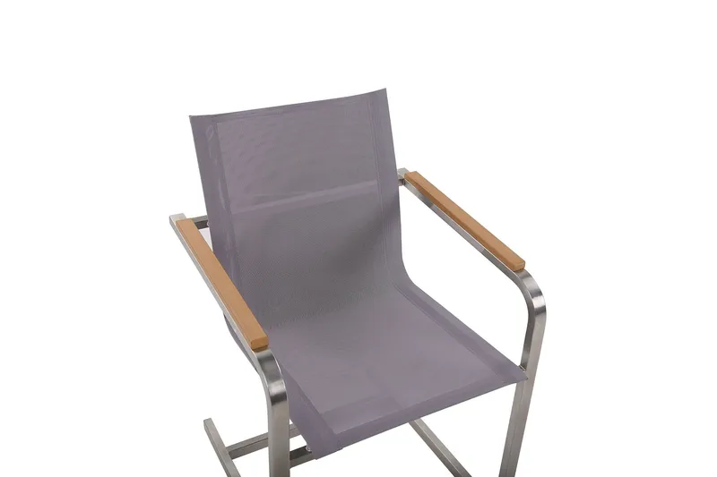 Zervo Käsinojatuoli - Harmaa/Hopea - Puutarhakalusteet - Puutarhatuoli - Karmituoli ulos