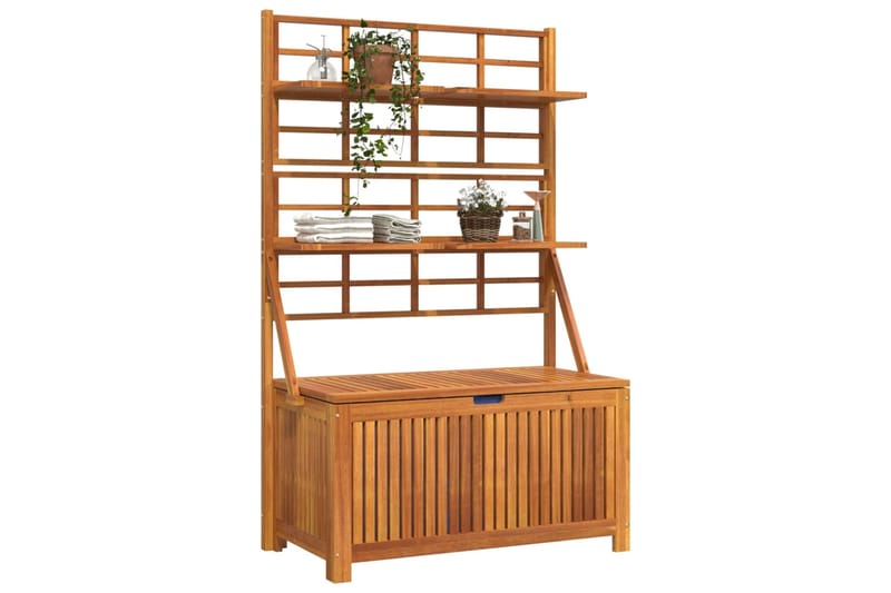 beBasic Säilytyslaatikko säleiköllä 99x50x160 cm täysi akaasiapuu - Ruskea - Puutarhakalusteet - Säilytyslaatikot & kalustesuojat - Säilytyslaatikot ulos