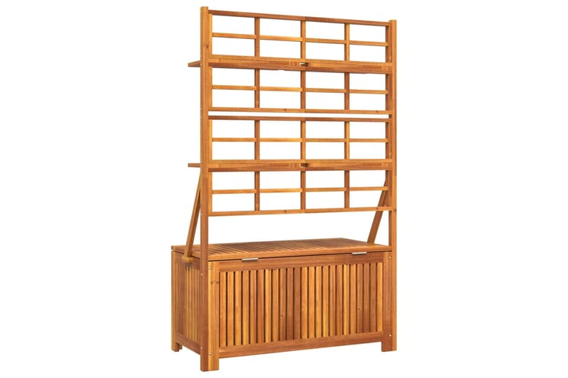 beBasic Säilytyslaatikko säleiköllä 99x50x160 cm täysi akaasiapuu - Ruskea - Puutarhakalusteet - Säilytyslaatikot & kalustesuojat - Säilytyslaatikot ulos