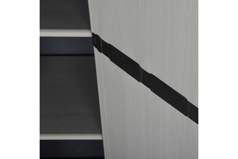 beBasic Puutarhan varastokaappi 3 hyllyä mustaharmaa 68x40x168 cm - Harmaa - Puutarhakalusteet - Säilytyslaatikot & kalustesuojat - Säilytyslaatikot ulos