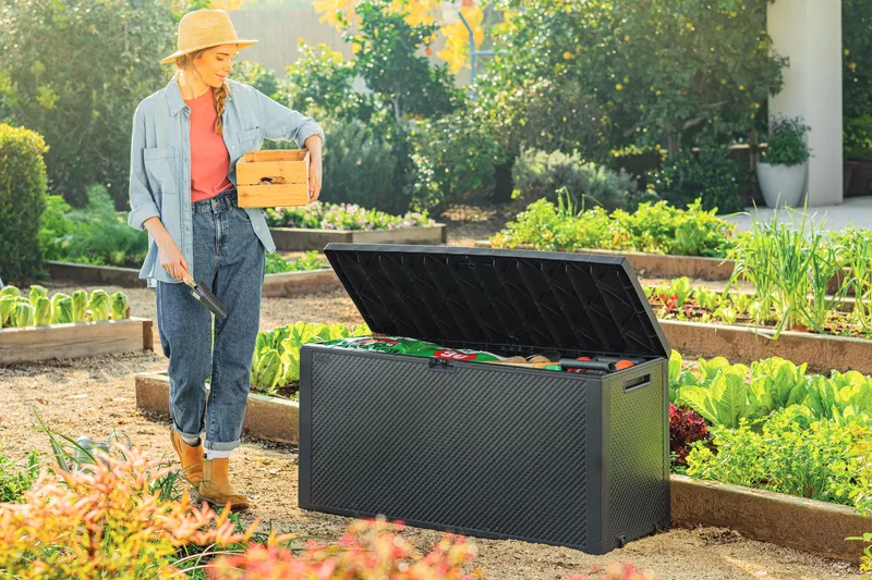 Emila Tyynylaatikko - Antrasiitti - Puutarhakalusteet - Säilytyslaatikot & kalustesuojat - Säilytyslaatikot ulos