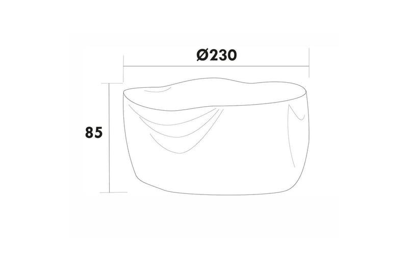 Hillerstorp Oxhult Ringsjö huonekalusuoja pyöreä ryhmä Ø230 cm, Harmaa