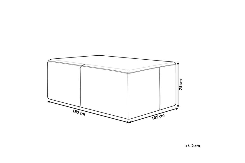 Huonekalujen suoja Chuva - Musta, 185x105x75 cm - Puutarhakalusteet - Säilytyslaatikot & kalustesuojat - Ulkokalusteiden suojapeite