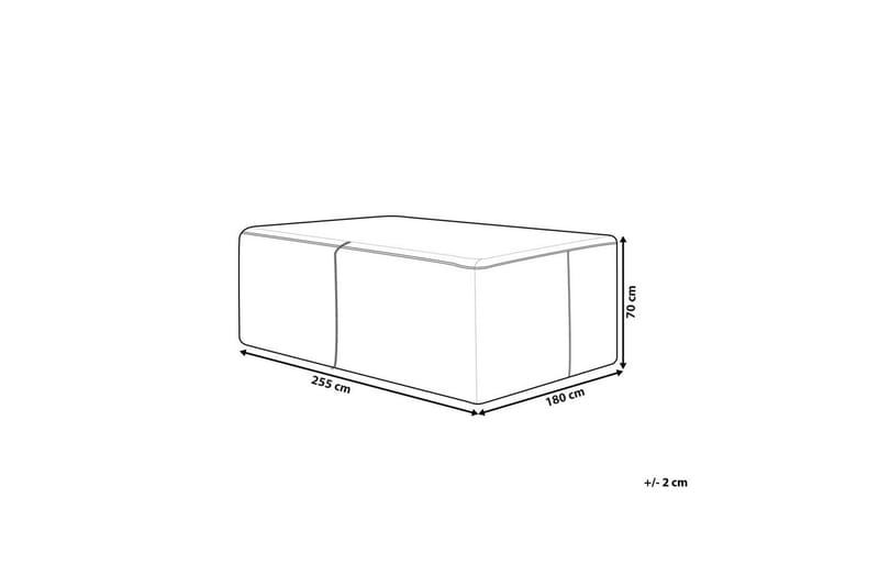 Huonekalujen suoja Chuva - Musta, 255x180x70 cm - Puutarhakalusteet - Säilytyslaatikot & kalustesuojat - Ulkokalusteiden suojapeite