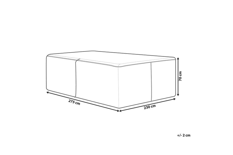 Huonekalujen suoja Chuva - Musta, 275x230x70 cm - Puutarhakalusteet - Säilytyslaatikot & kalustesuojat - Ulkokalusteiden suojapeite