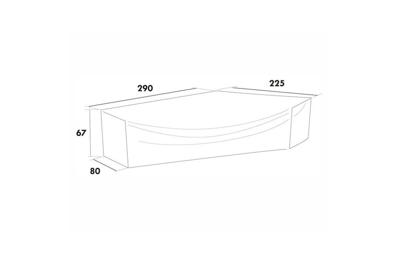 Kalustesuoja Kulmaryhmä Hillerstorp Himmelsnäs 290 x 225 x 67 cm Harmaa, undefined