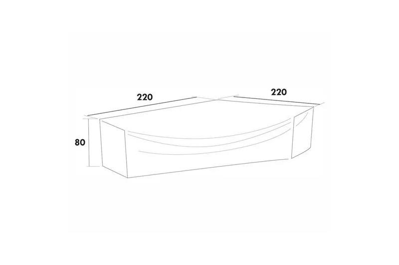 Kalustesuoja Sohvaryhmä Hillerstorp Himmelsnäs 220 x 220 x 80 cm Harmaa, undefined