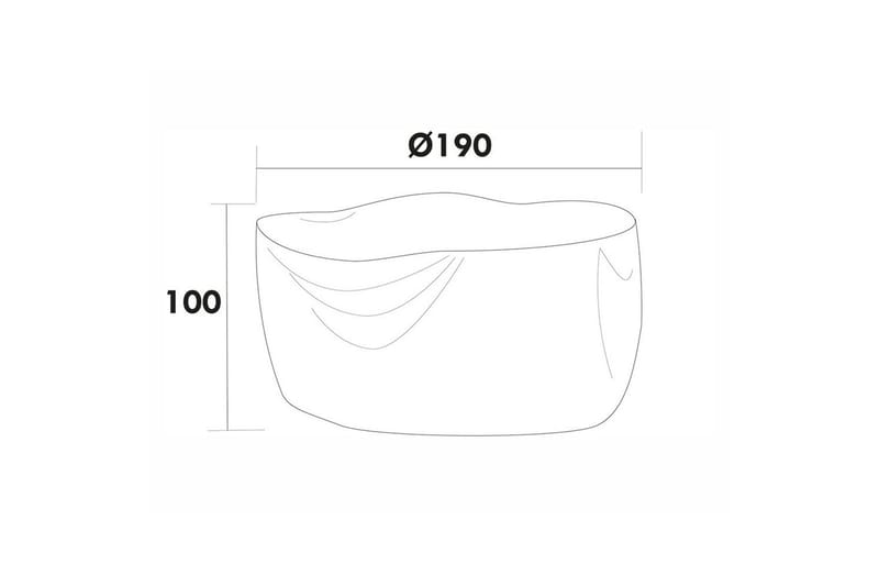 Kalustesuoja Pyöreä Ryhmä Hillerstorp Hånger Läckö Shabby Chick Harmaa Ø190 cm, undefined