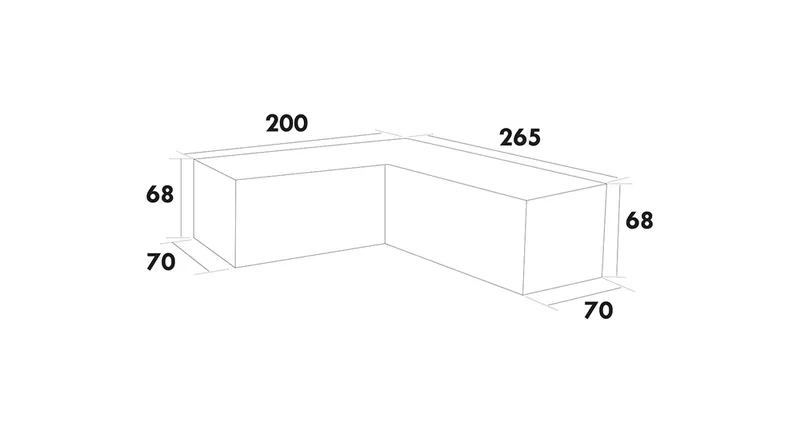 Lounge-ryhmän suojapeite Hillerstorp Allround harmaa 200/265x70x68 cm, Harmaa