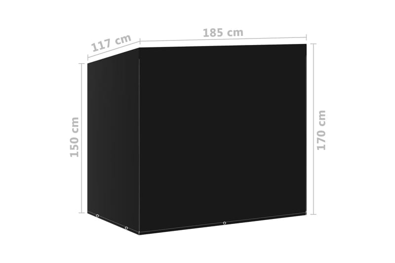 Keinun penkinsuojat 2 kpl 6 purjerengasta 185x117x170 cm - Puutarhakalusteet - Säilytyslaatikot & kalustesuojat - Pihakeinun suojapeite