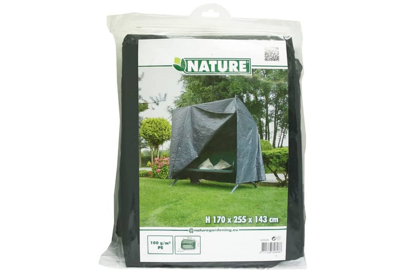 Nature Puutarhakalustelusuoja terassikeinuille 255x170x143cm - Harmaa - Puutarhakalusteet - Säilytyslaatikot & kalustesuojat - Pihakeinun suojapeite