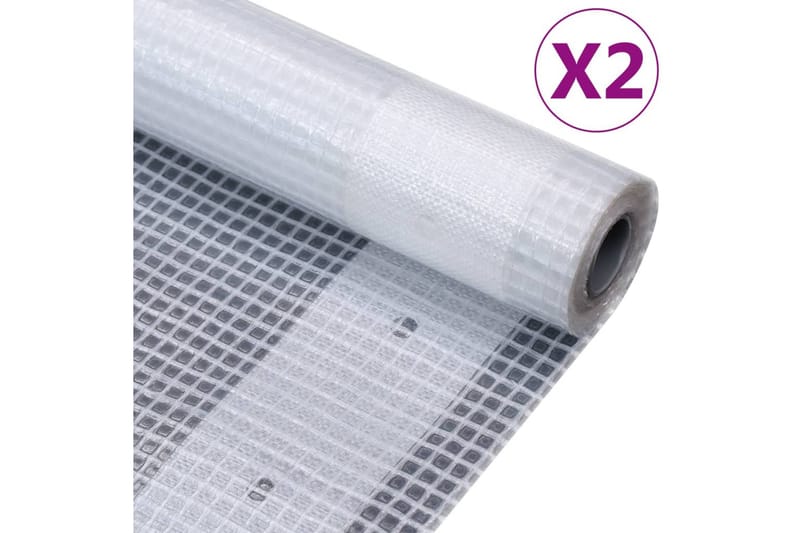 Leno suojapeite 2 kpl 260 g/m² 2x6 m valkoinen - Puutarhakalusteet - Säilytyslaatikot & kalustesuojat - Pressu & peite