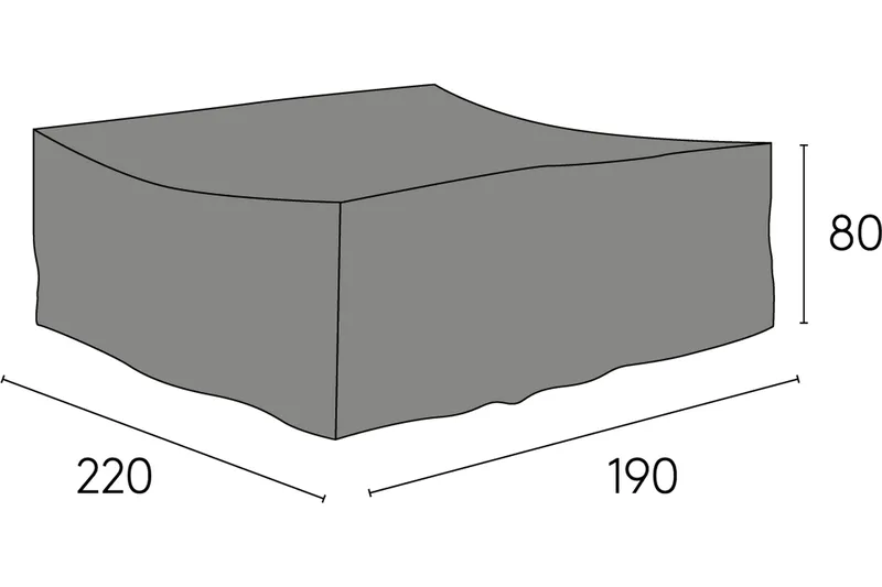 Hillerstorp Huonekalusuoja 190x220x80 cm harmaa, Hillerstorp