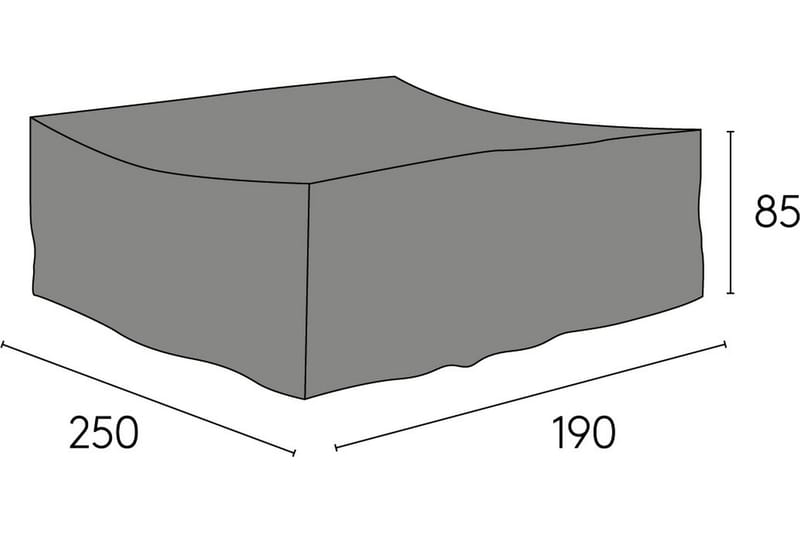 Kalustesuoja Eskilstuna 190x250 cm Harmaa - Hillerstorp - Ulkokalusteiden suojapeite