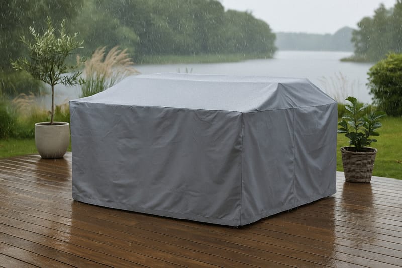 Kalustesuojapeite Klas 205x160x130 cm - Harmaa - Puutarhakalusteet - Säilytyslaatikot & kalustesuojat - Ulkokalusteiden suojapeite