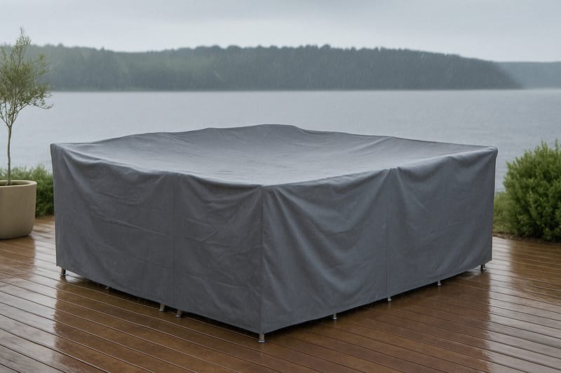 Kalustesuojapeite Klas 210x90x265 cm - Harmaa - Puutarhakalusteet - Säilytyslaatikot & kalustesuojat - Ulkokalusteiden suojapeite