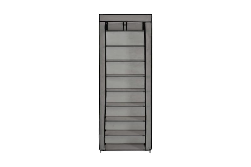 Kenkäkaappi suojalla harmaa 57x29x162 cm kangas - Harmaa - Puutarhakalusteet - Säilytyslaatikot & kalustesuojat - Ulkokalusteiden suojapeite