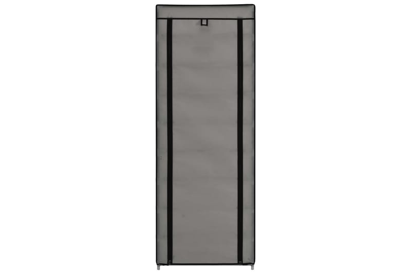 Kenkäkaappi suojalla harmaa 57x29x162 cm kangas - Harmaa - Puutarhakalusteet - Säilytyslaatikot & kalustesuojat - Ulkokalusteiden suojapeite