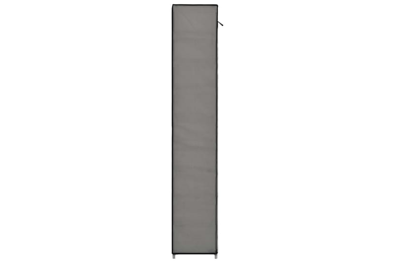 Kenkäkaappi suojalla harmaa 57x29x162 cm kangas - Harmaa - Puutarhakalusteet - Säilytyslaatikot & kalustesuojat - Ulkokalusteiden suojapeite