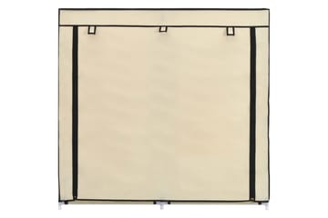Kenkäkaappi suojalla kerma 115x28x110 cm kangas - Kerma - Puutarhakalusteet - Säilytyslaatikot & kalustesuojat - Ulkokalusteiden suojapeite