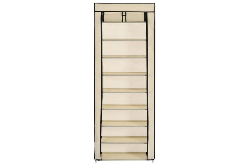 Kenkäkaappi suojalla kerma 57x29x162 cm kangas - Kerma - Puutarhakalusteet - Säilytyslaatikot & kalustesuojat - Ulkokalusteiden suojapeite