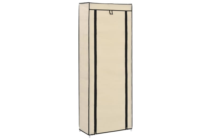Kenkäkaappi suojalla kerma 57x29x162 cm kangas - Kerma - Puutarhakalusteet - Säilytyslaatikot & kalustesuojat - Ulkokalusteiden suojapeite