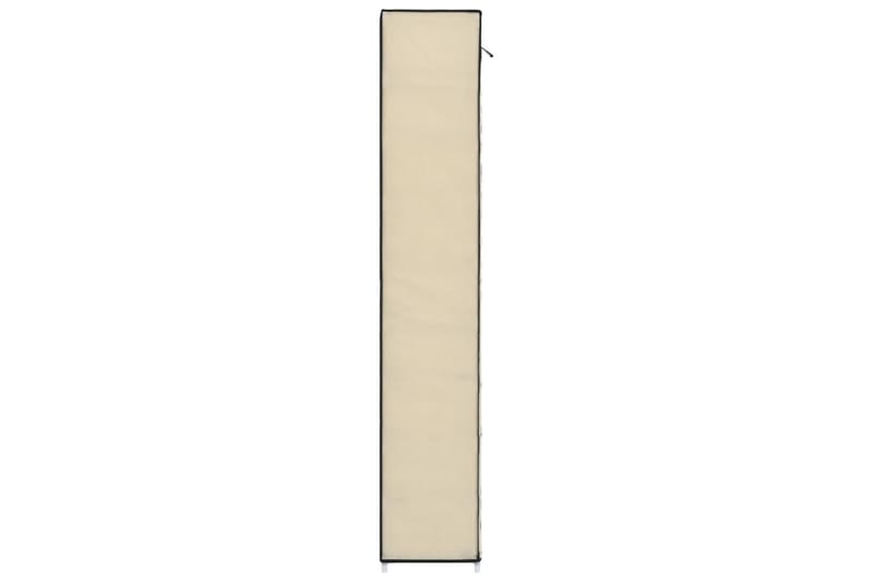 Kenkäkaappi suojalla kerma 57x29x162 cm kangas - Kerma - Puutarhakalusteet - Säilytyslaatikot & kalustesuojat - Ulkokalusteiden suojapeite