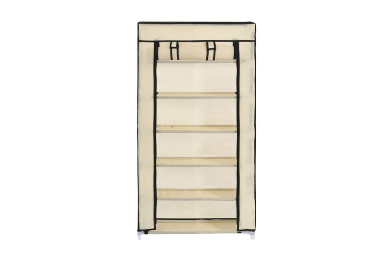 Kenkäkaappi suojalla kerma 58x28x106 cm kangas - Kerma - Puutarhakalusteet - Säilytyslaatikot & kalustesuojat - Ulkokalusteiden suojapeite