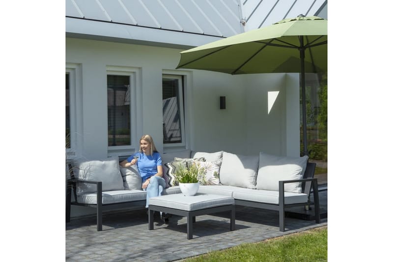 Madison Ulkosohvansuoja 270x210x90cm oikea harmaa - Harmaa - Puutarhakalusteet - Säilytyslaatikot & kalustesuojat - Ulkokalusteiden suojapeite