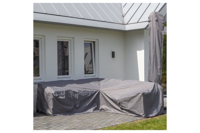 Madison Ulkosohvansuoja 320x255x70cm vasen harmaa - Harmaa - Puutarhakalusteet - Säilytyslaatikot & kalustesuojat - Ulkokalusteiden suojapeite