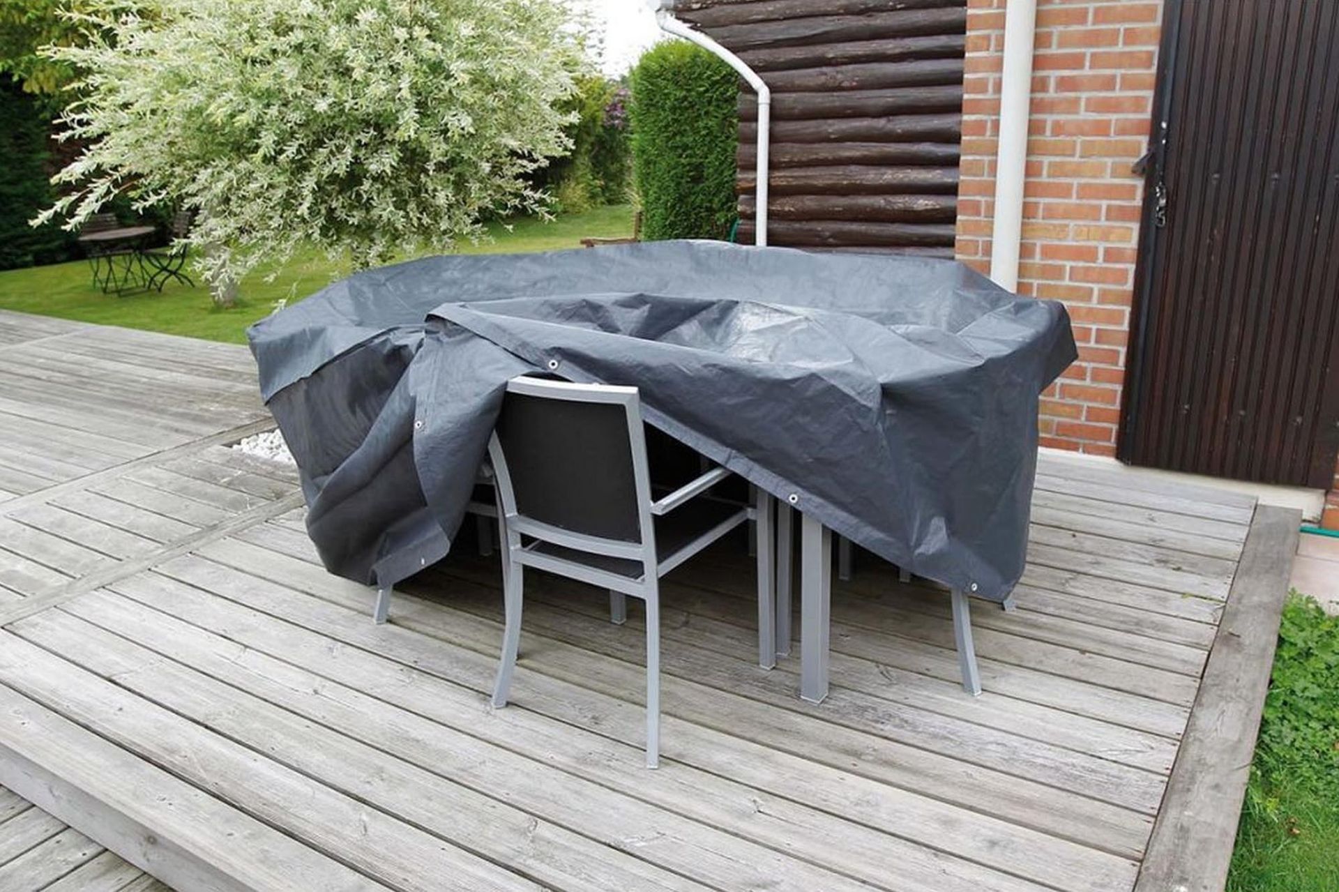 Nature Puutarhakalusteiden Suojakangas 90x205cm PE - Musta - Puutarhakalusteet - Säilytyslaatikot & kalustesuojat - Ulkokalusteiden suojapeite