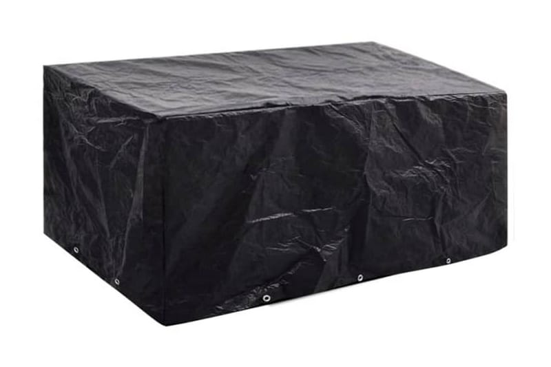 Puutarhahuonekalujen suojat 2 kpl 10 purjerengasta 240x140cm - Musta - Puutarhakalusteet - Säilytyslaatikot & kalustesuojat - Ulkokalusteiden suojapeite