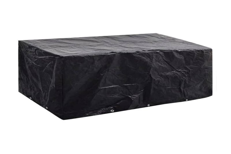 Puutarhahuonekalujen suojat 2 kpl 10 purjerengasta 300x140cm - Musta - Puutarhakalusteet - Säilytyslaatikot & kalustesuojat - Ulkokalusteiden suojapeite