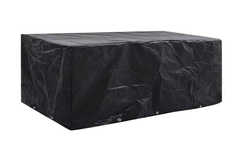 Puutarhahuonekalujen suojat 2 kpl 10 purjerengasta 229x113cm - Musta - Puutarhakalusteet - Säilytyslaatikot & kalustesuojat - Ulkokalusteiden suojapeite