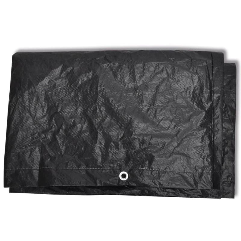 Puutarhakalusteiden suoja 8 purjerengasta 250x210x90 cm - Musta - Puutarhakalusteet - Säilytyslaatikot & kalustesuojat - Ulkokalusteiden suojapeite
